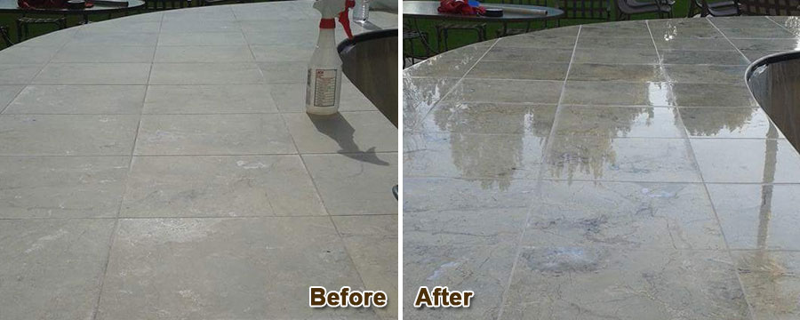 marble counter polishing'