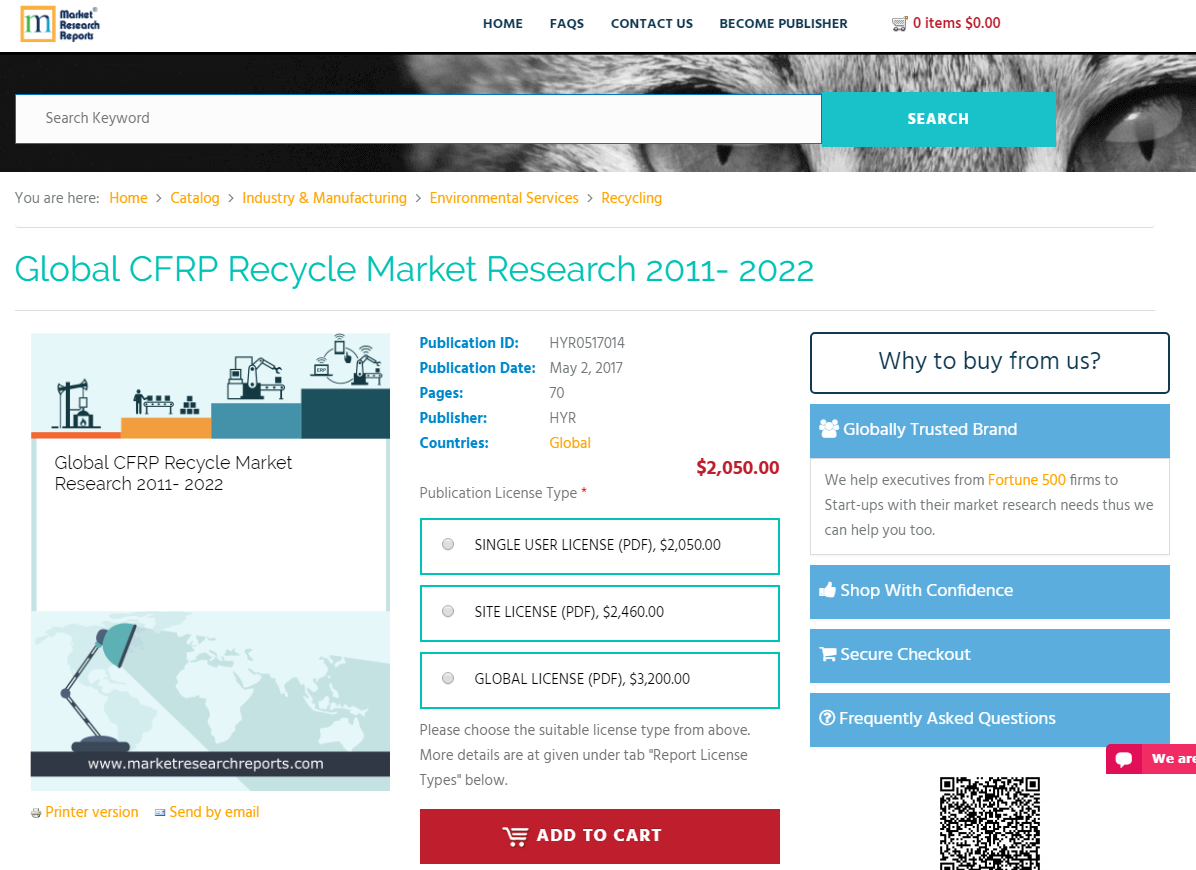 Global CFRP Recycle Market Research 2011 - 2022'