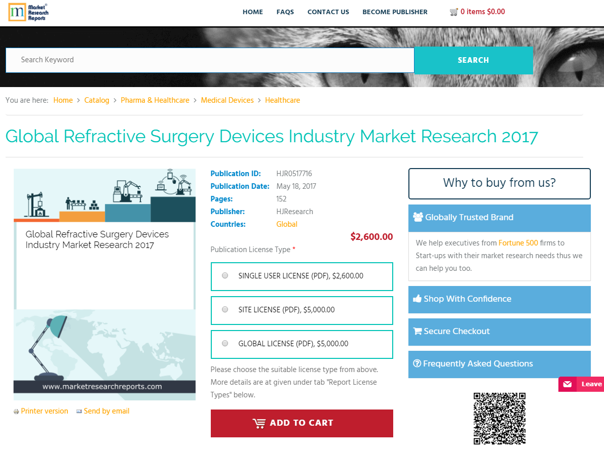 Global Refractive Surgery Devices Industry Market Research'