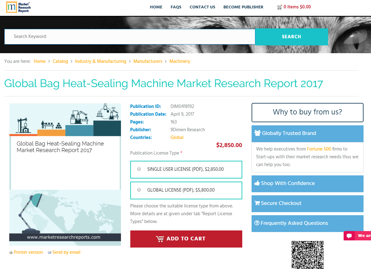 Global Bag Heat-Sealing Machine Market Research Report 2017'