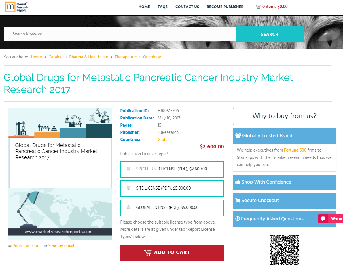 Global Drugs for Metastatic Pancreatic Cancer Industry'