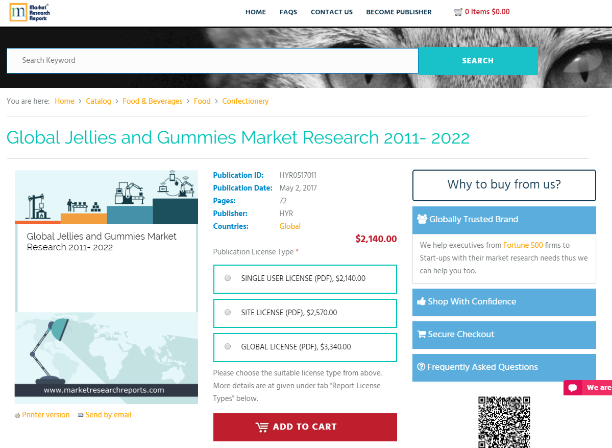 Global Jellies and Gummies Market Research 2011 - 2022'