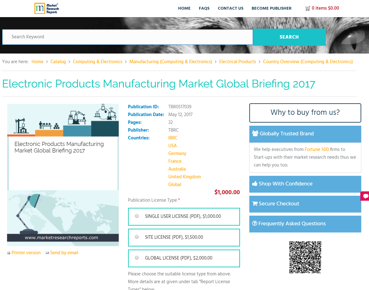 Electronic Products Manufacturing Market Global Briefing'