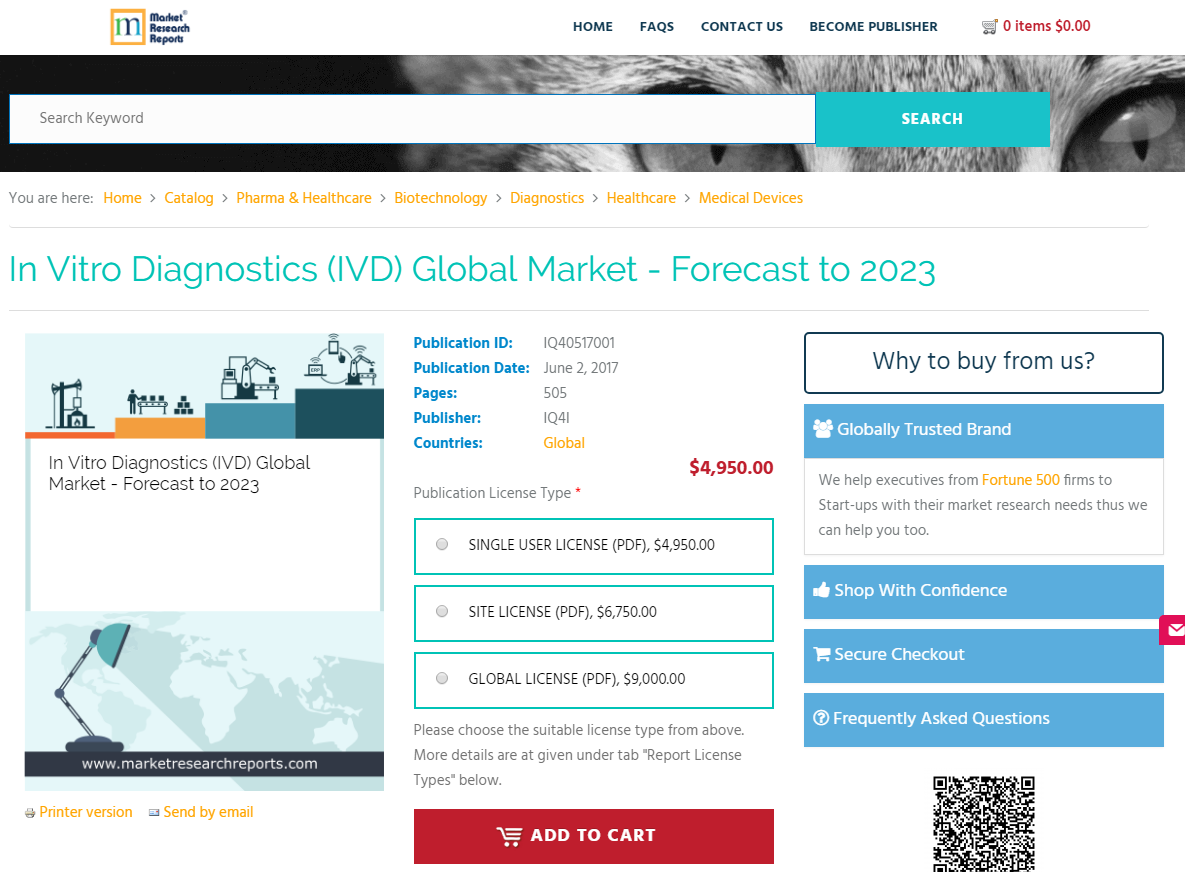 In Vitro Diagnostics (IVD) Global Market - Forecast to 2023'