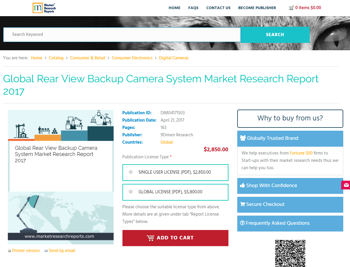 Global Rear View Backup Camera System Market Research Report