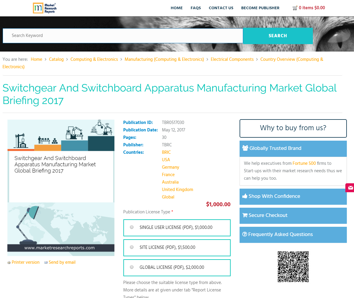 Switchgear And Switchboard Apparatus Manufacturing Market'