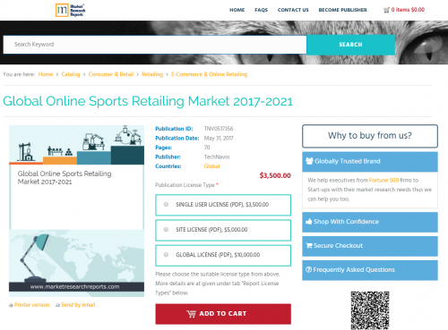 Global Online Sports Retailing Market 2017 - 2021'
