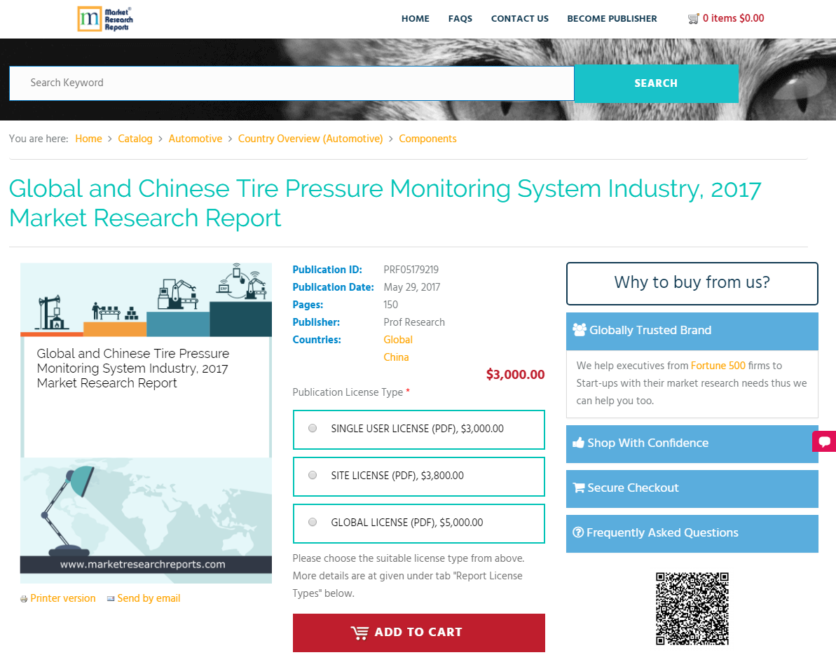 Global and Chinese Tire Pressure Monitoring System Industry'