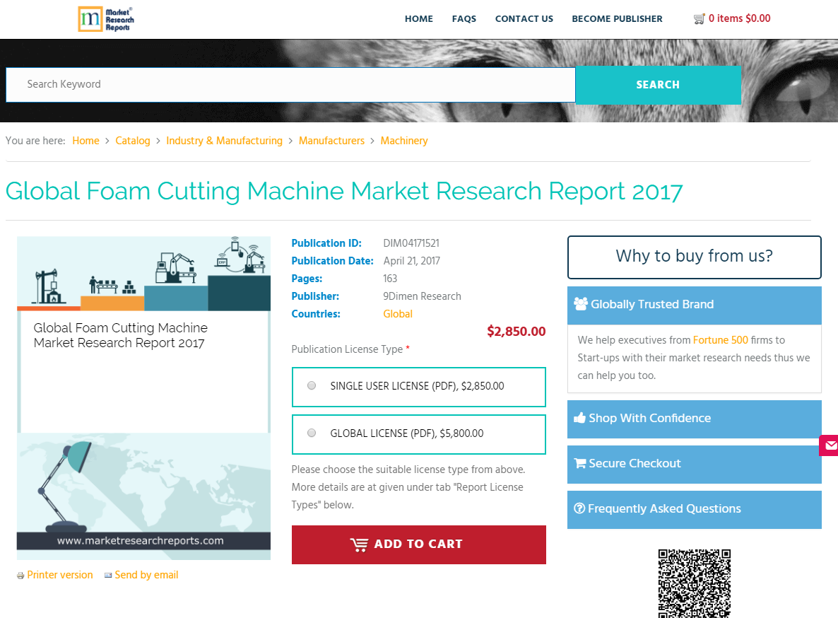 Global Foam Cutting Machine Market Research Report 2017'