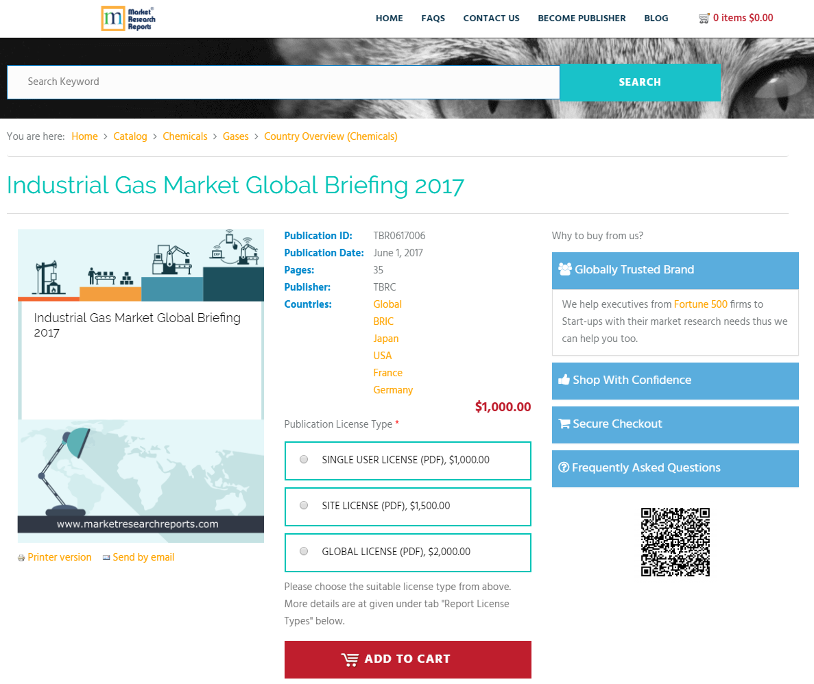 Industrial Gas Market Global Briefing 2017'
