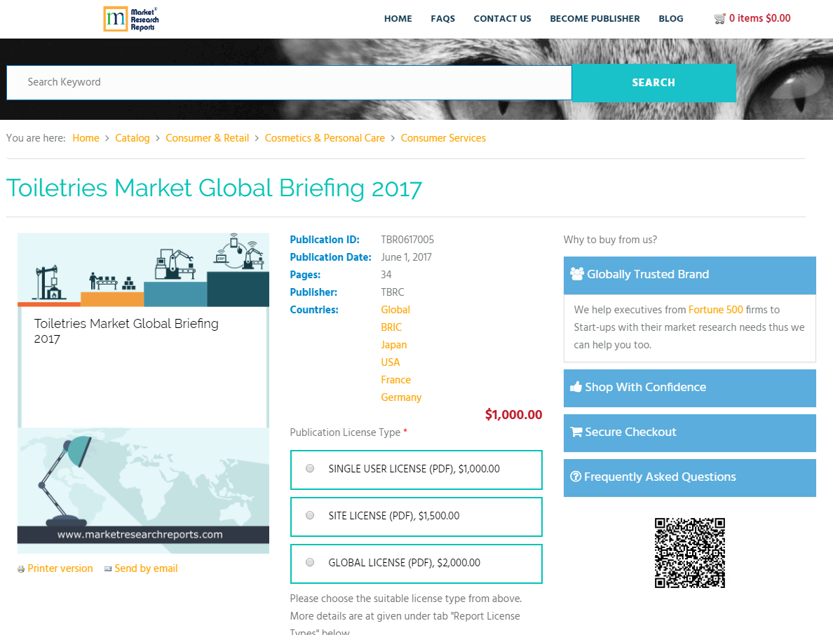 Toiletries Market Global Briefing 2017