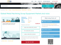 Global Metal Machining Scrap Equipment Market 2017 - 2021