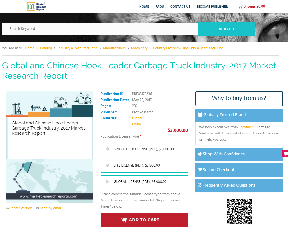Global and Chinese Hook Loader Garbage Truck Industry, 2017