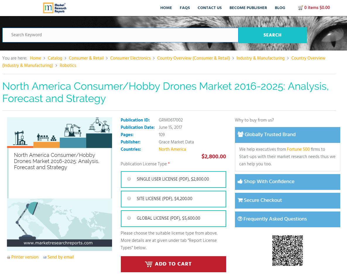 North America Consumer/Hobby Drones Market 2016-2025