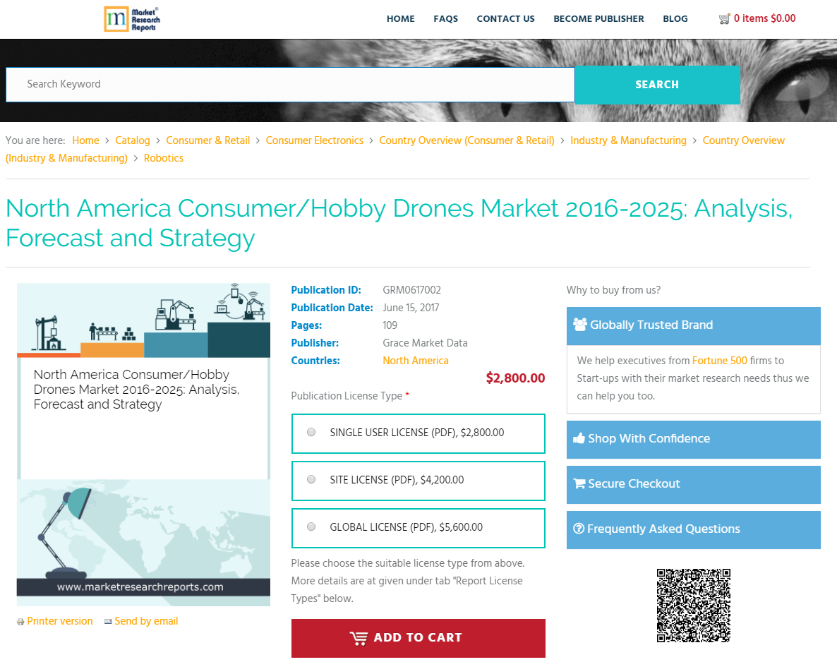 North America Consumer/Hobby Drones Market 2016-2025'