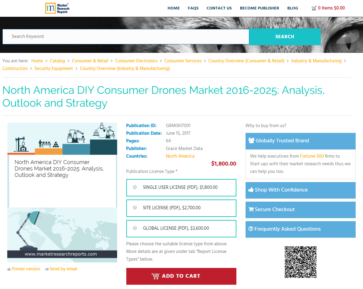 North America DIY Consumer Drones Market 2016-2025: Analysis