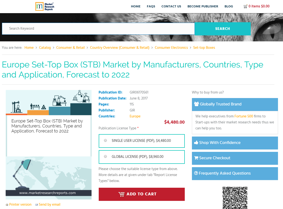 Europe Set-Top Box (STB) Market by Manufacturers'