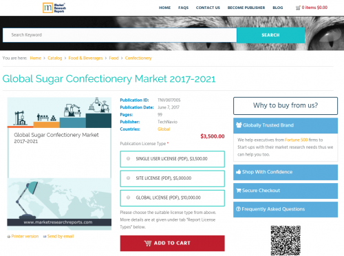 Global Sugar Confectionery Market 2017 - 2021'