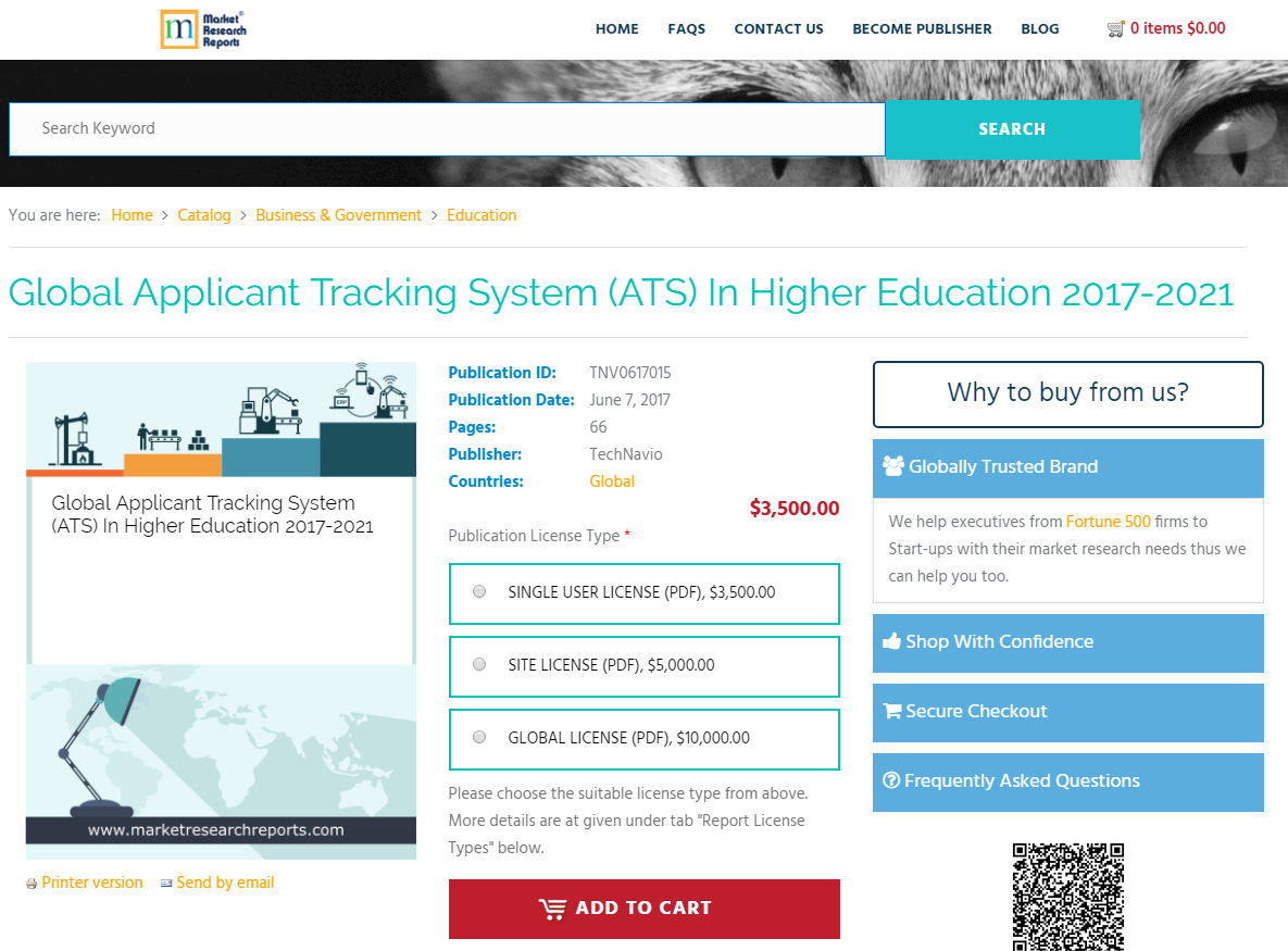 Global Applicant Tracking System (ATS) In Higher Education'