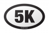 5K Five Kilometers 3.1 Mile Oval Car Magnet from NewMe Fitne'