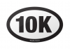 10K Ten Kilometers Oval Car Magnet from NewMe Fitness'
