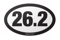 26.2 Marathon Oval Car Magnet from NewMe Fitness