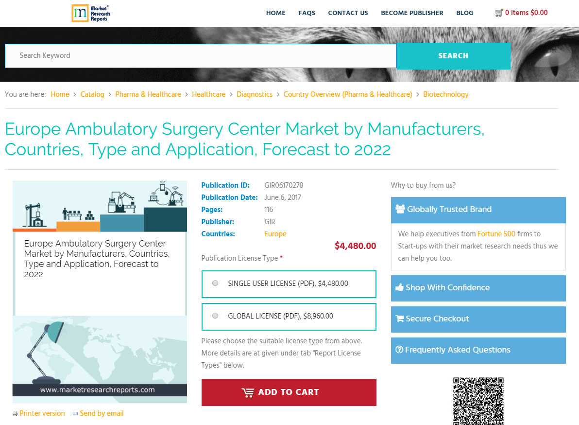 Europe Ambulatory Surgery Center Market by Manufacturers'