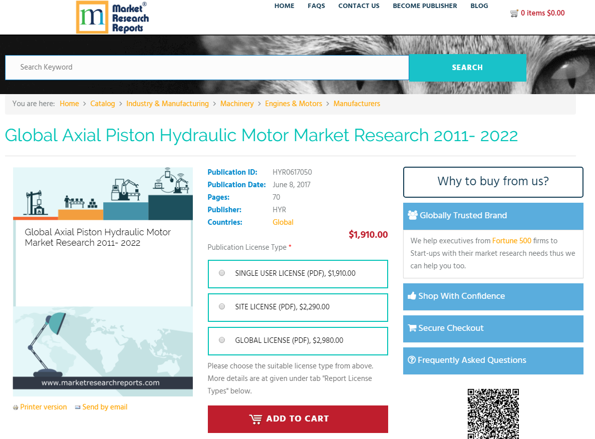 Global Axial Piston Hydraulic Motor Market Research