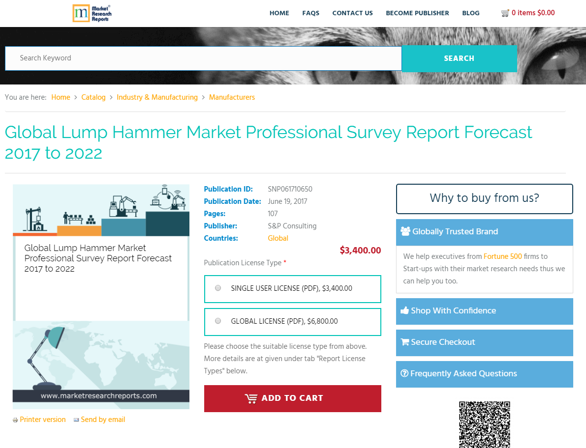 Global Lump Hammer Market Professional Survey Report
