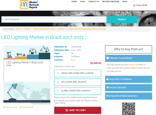 LED Lighting Market in Brazil 2017 - 2021'
