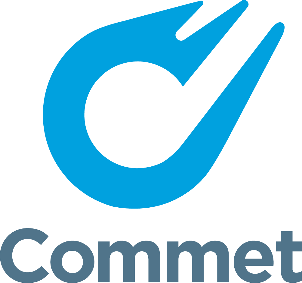 Commet logo (vertical)