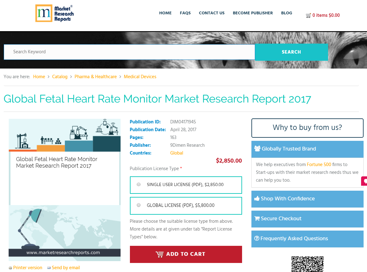 Global Fetal Heart Rate Monitor Market Research Report 2017
