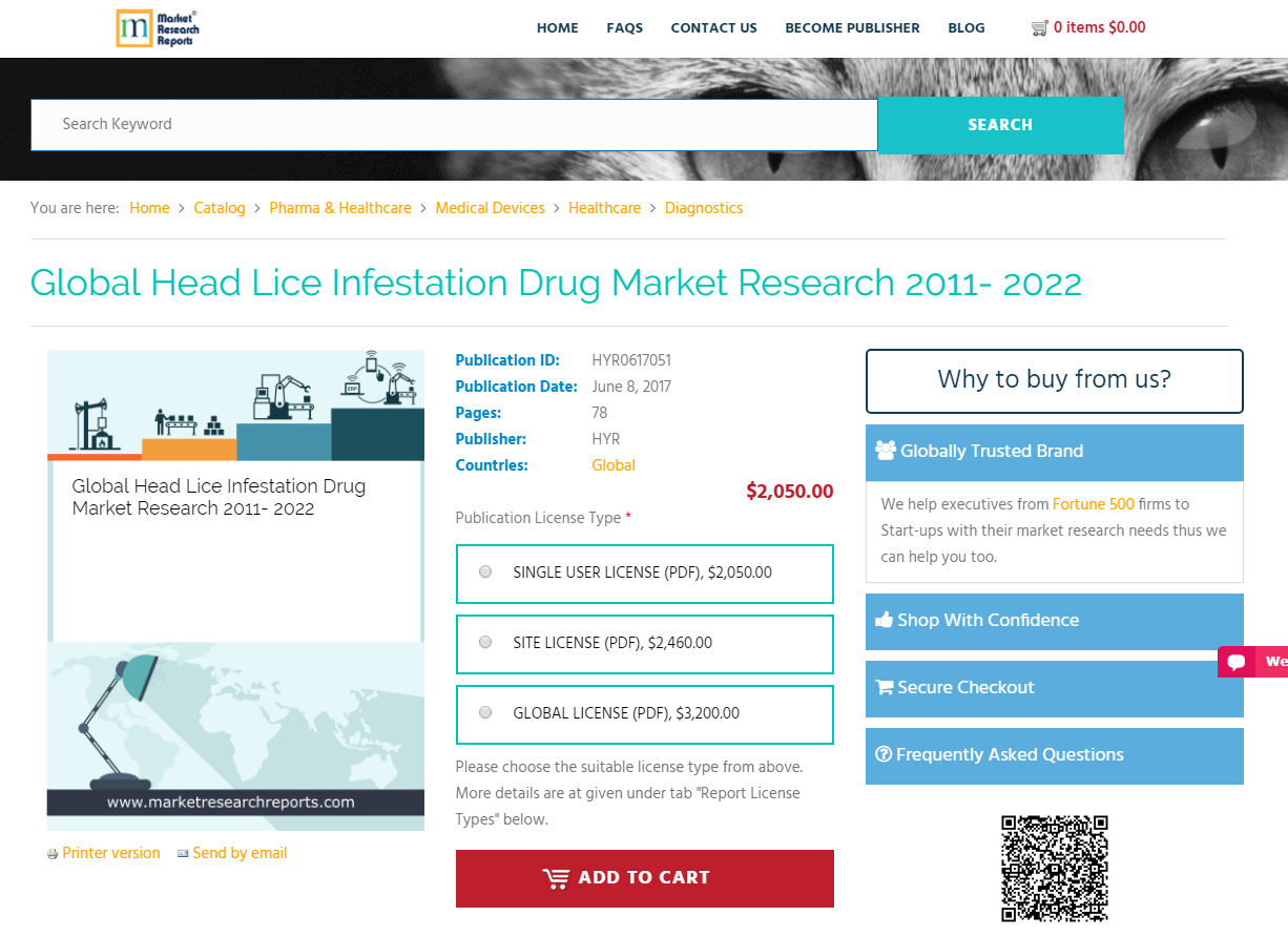 Global Head Lice Infestation Drug Market Research 2011- 2022