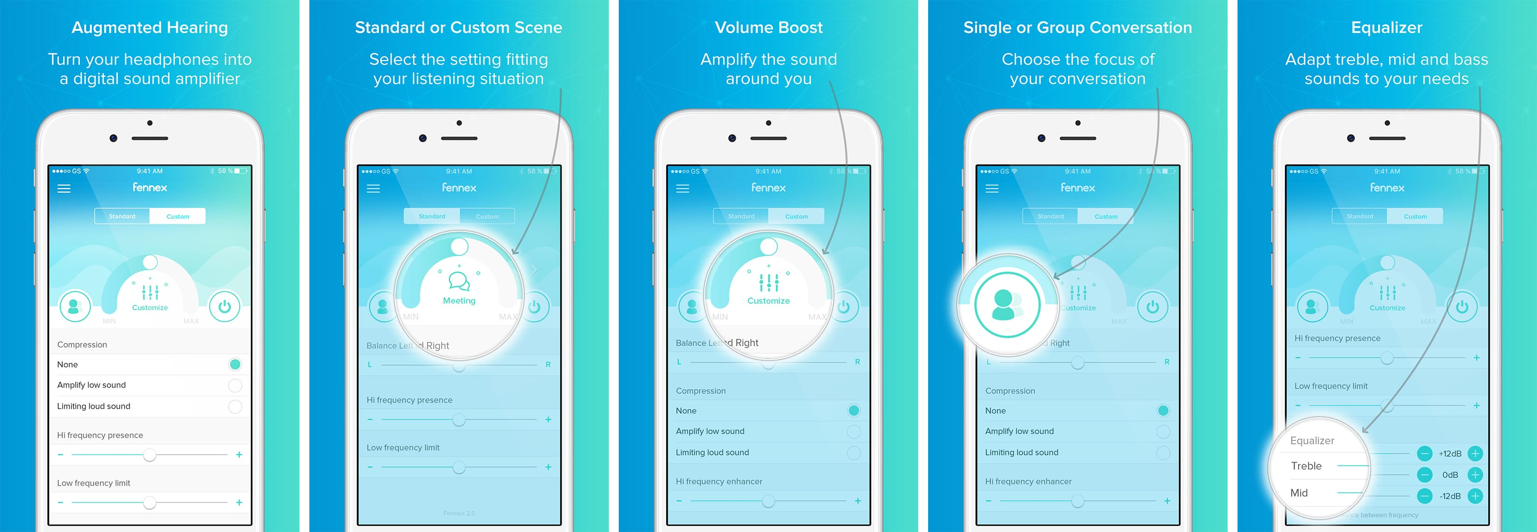 Fennex Augmented Hearing App Screen