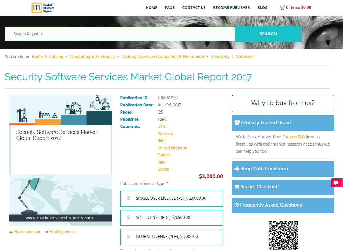 Security Software Services Market Global Report 2017'