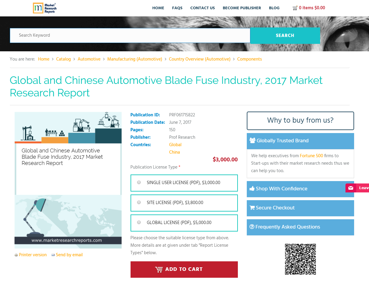 Global and Chinese Automotive Blade Fuse Industry, 2017