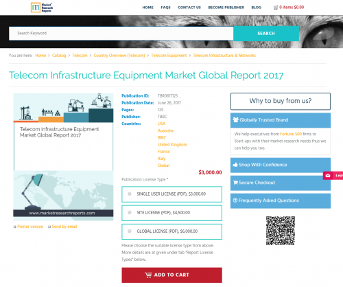 Telecom Infrastructure Equipment Market Global Report 2017'