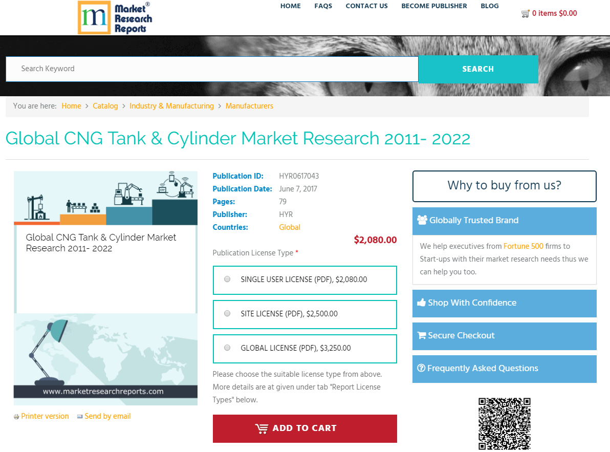 Global CNG Tank and Cylinder Market Research 2011 - 2022