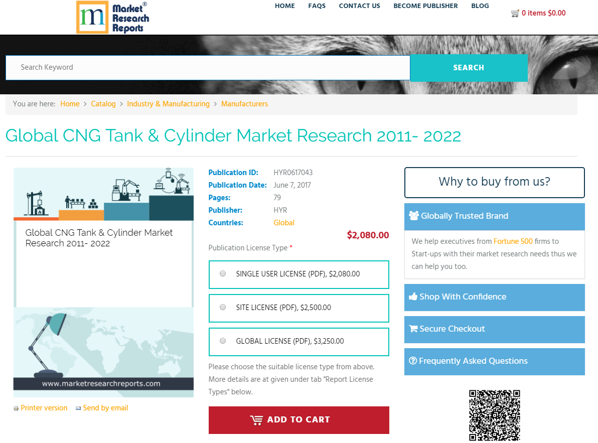 Global CNG Tank and Cylinder Market Research 2011 - 2022'