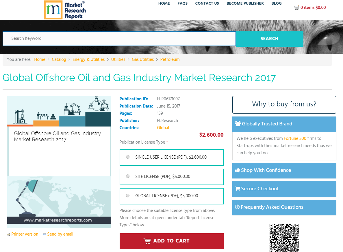 Global Offshore Oil and Gas Industry Market Research 2017