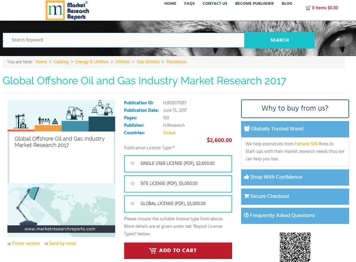 Global Offshore Oil and Gas Industry Market Research 2017'