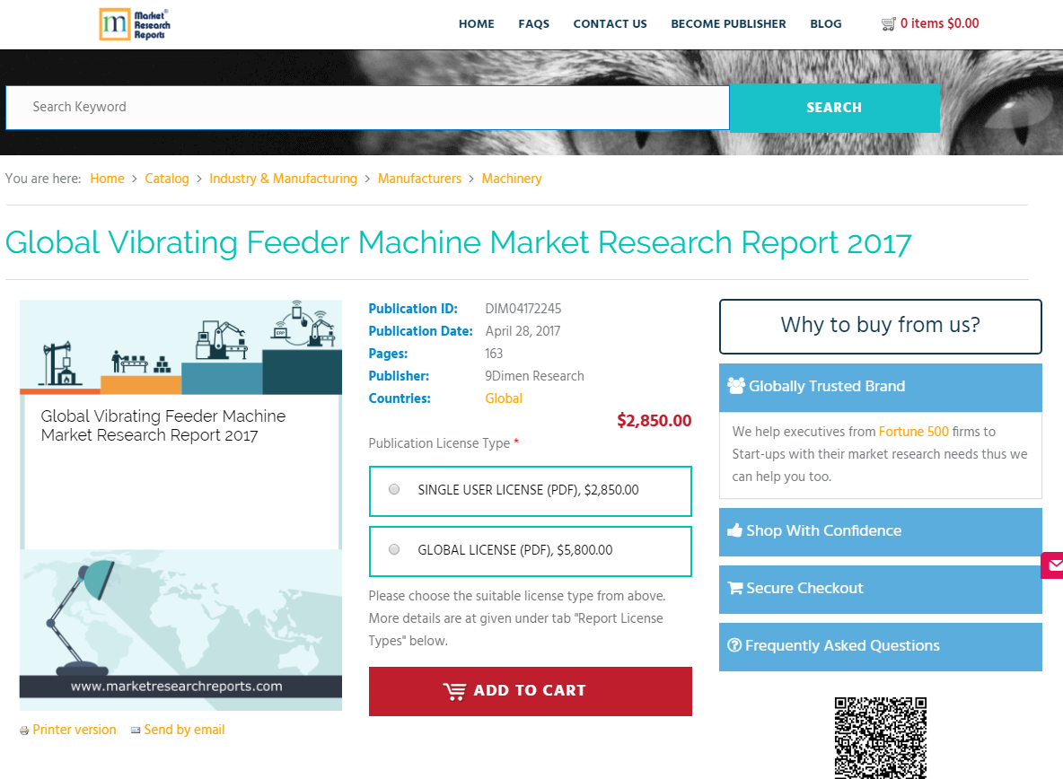 Global Vibrating Feeder Machine Market Research Report 2017