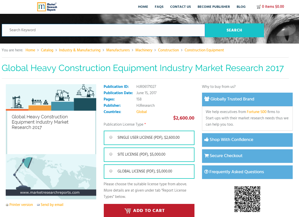 Global Heavy Construction Equipment Industry Market Research