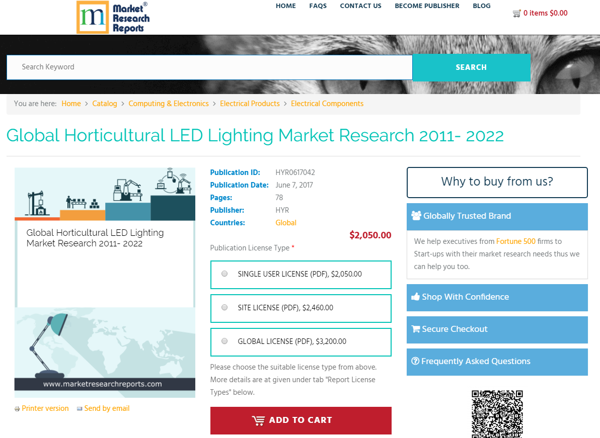 Global Horticultural LED Lighting Market Research 2011-2022