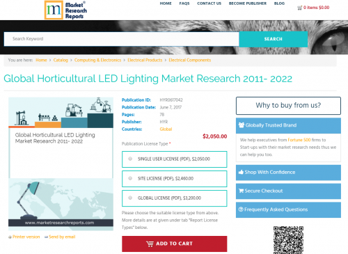Global Horticultural LED Lighting Market Research 2011-2022'