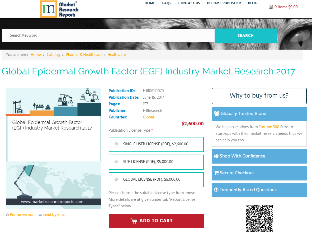 Global Epidermal Growth Factor (EGF) Industry Market