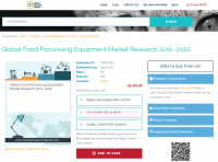 Global Food Processing Equipment Market Research 2011 - 2022