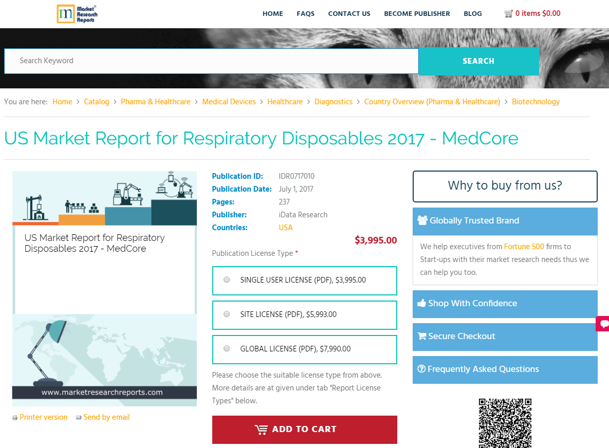 US Market Report for Respiratory Disposables 2017