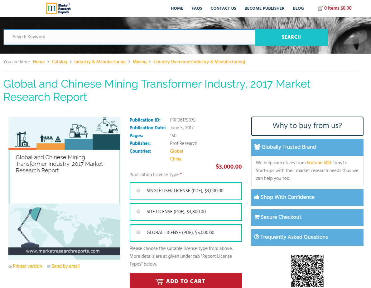 Global and Chinese Mining Transformer Industry, 2017 Market