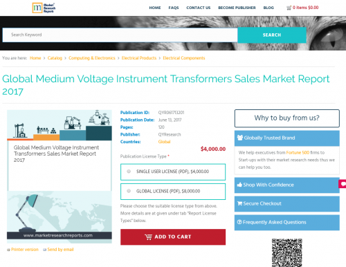 Global Medium Voltage Instrument Transformers Sales Market'